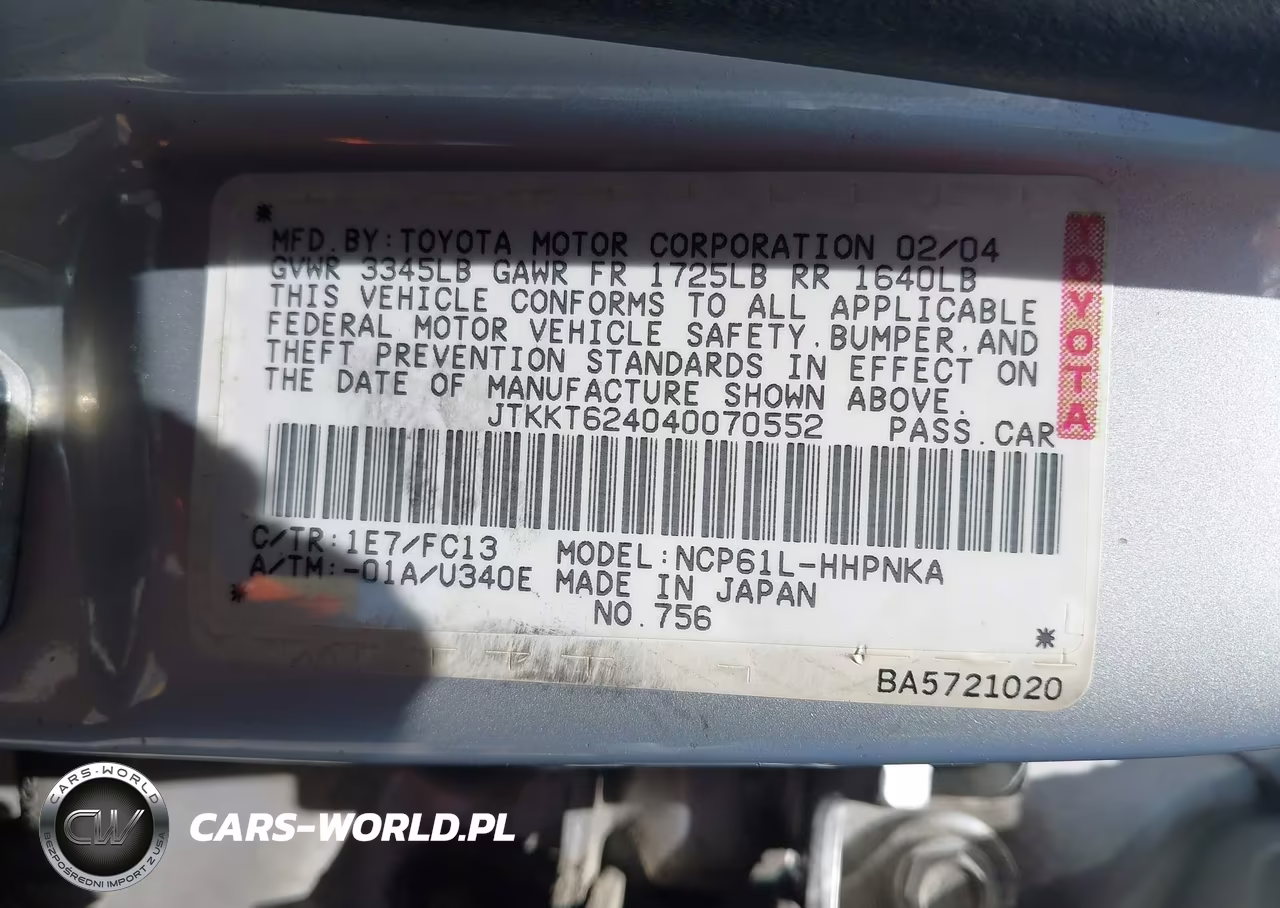 2004 Scion Xa VIN:JTKKT624040070552 - 9