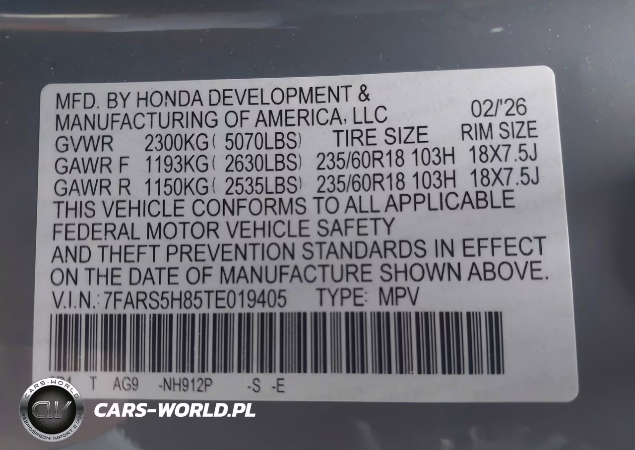2026 Honda Cr-V Hybrid 2Wd Sport-L VIN:7FARS5H85TE019405 - 9