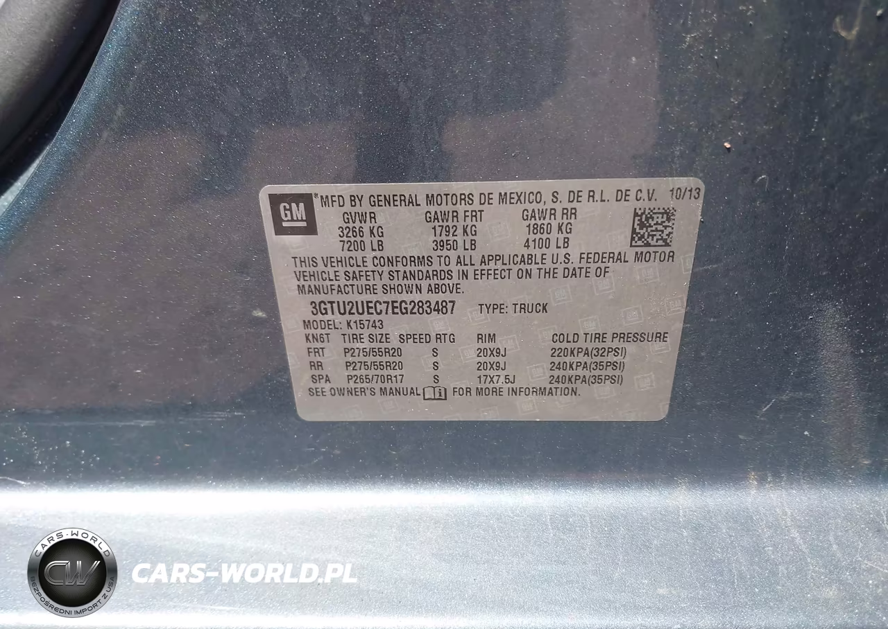 2014 GMC Sierra 1500 Sle VIN:3GTU2UEC7EG283487 - 9
