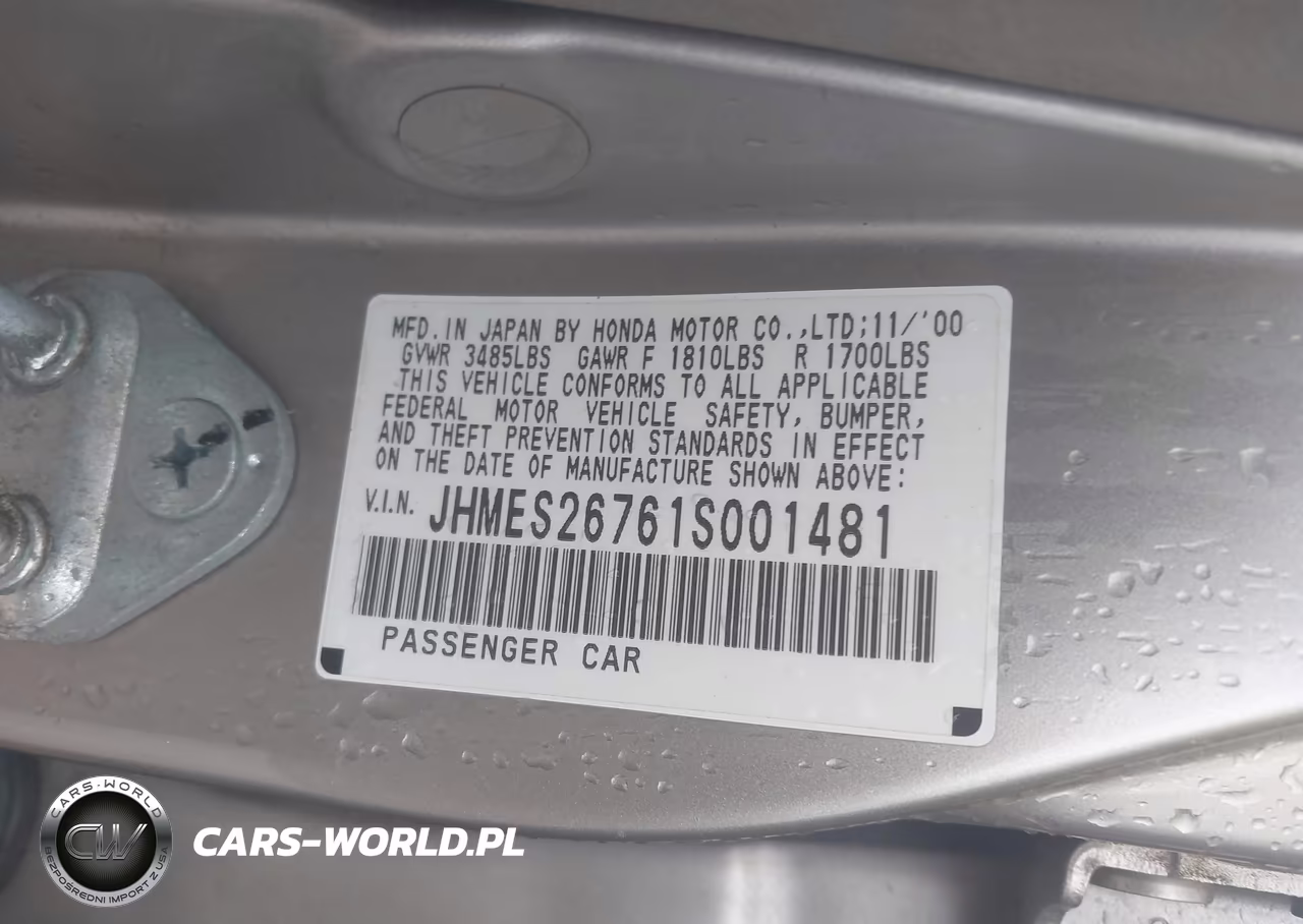 2001 Honda Civic Ex VIN:JHMES26761S001481 - 9