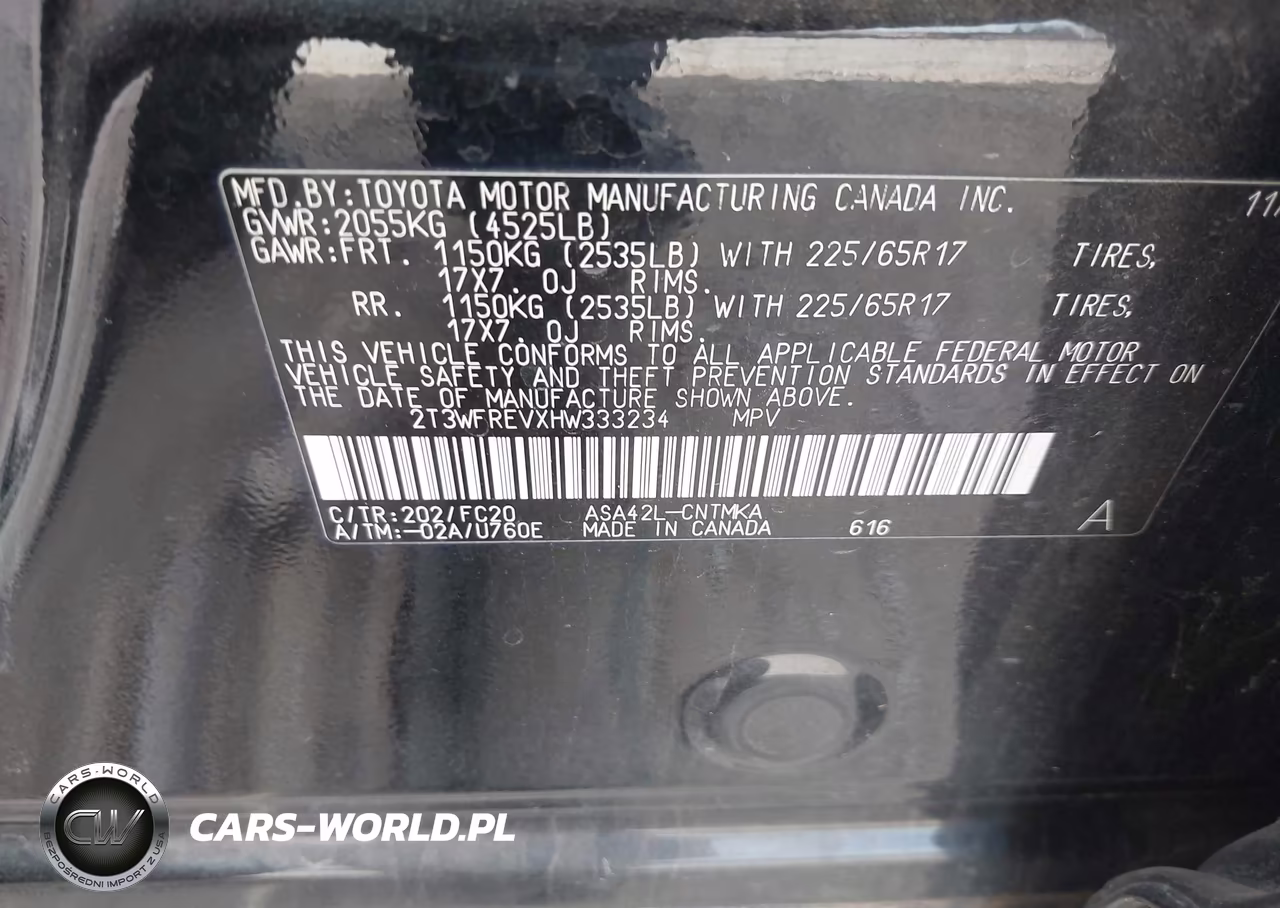 2017 Toyota Rav4 Xle VIN:2T3WFREVXHW333234 - 9