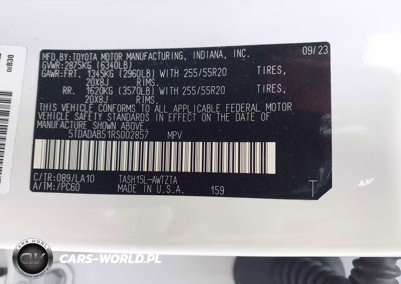 2024 Toyota Grand Highlander Hybrid Platinum Max VIN:5TDADAB51RS002857 - 9