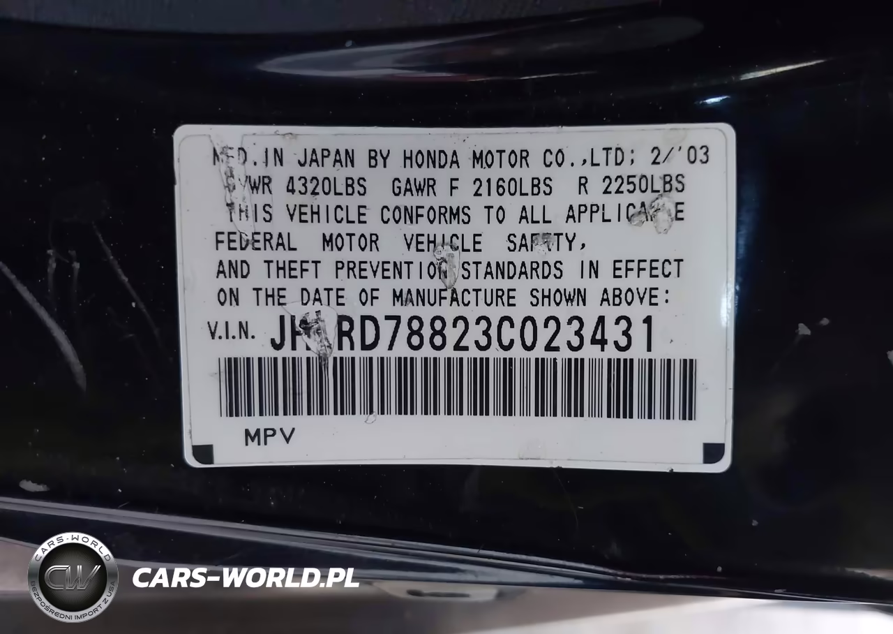 2003 Honda Cr-V Ex VIN:JHLRD78823C023431 - 9