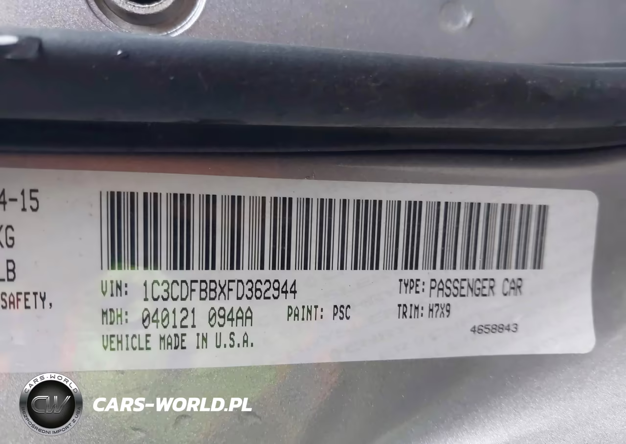 2015 Dodge Dart Sxt VIN:1C3CDFBBXFD362944 - 9