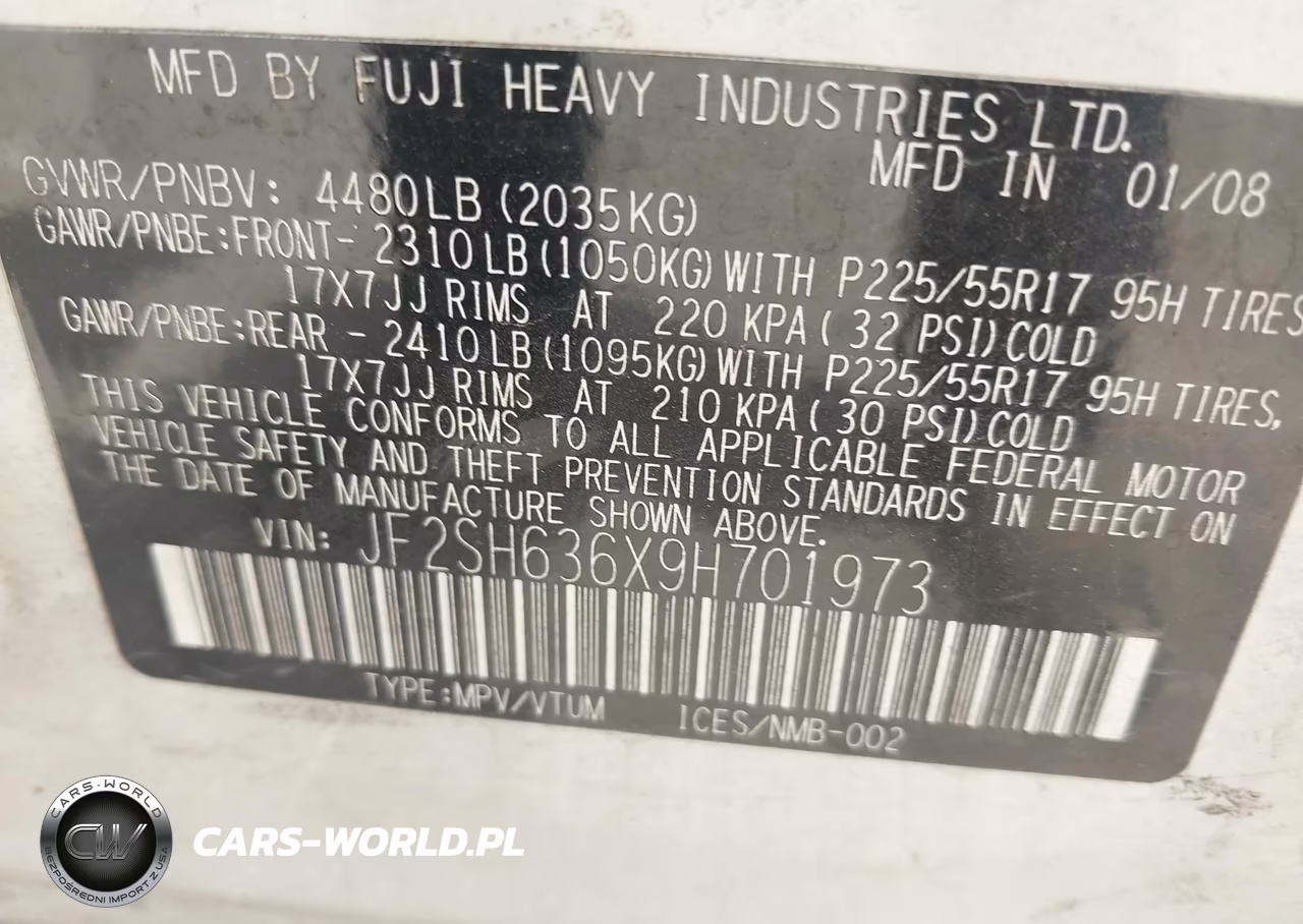 2009 Subaru Forester 2.5X VIN:JF2SH636X9H701973 - 9