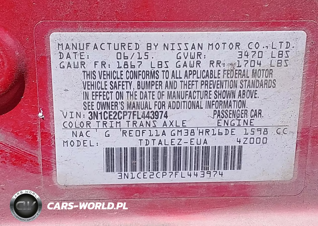 2015 Nissan Versa Note S (Sr)-S Plus-Sl-Sr-Sv VIN:3N1CE2CP7FL443974 - 9