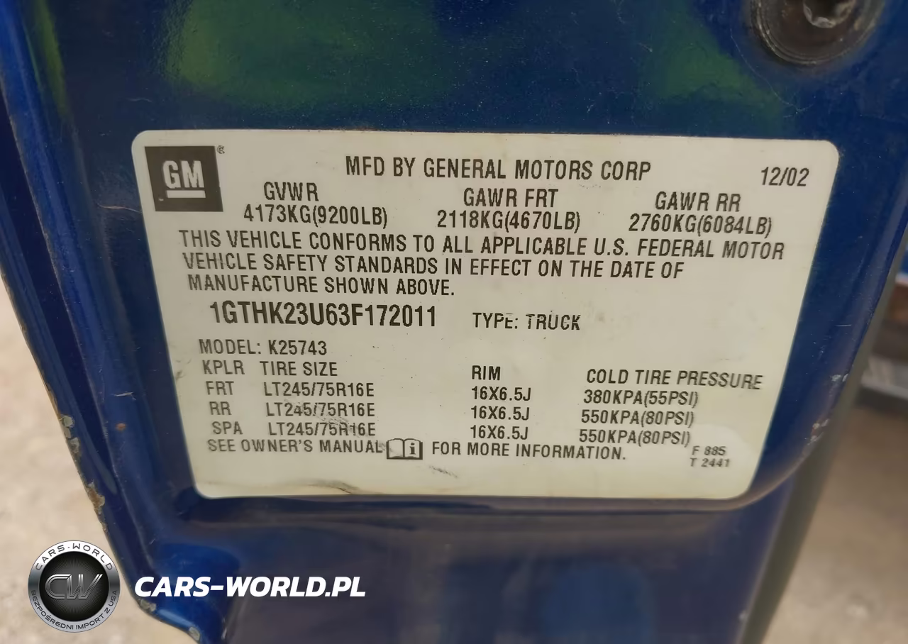 2003 GMC Sierra 2500Hd Slt VIN:1GTHK23U63F172011 - 9