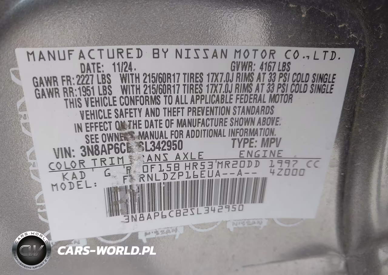 2025 Nissan Kicks Sv Intelligent Awd VIN:3N8AP6CB2SL342950 - 9