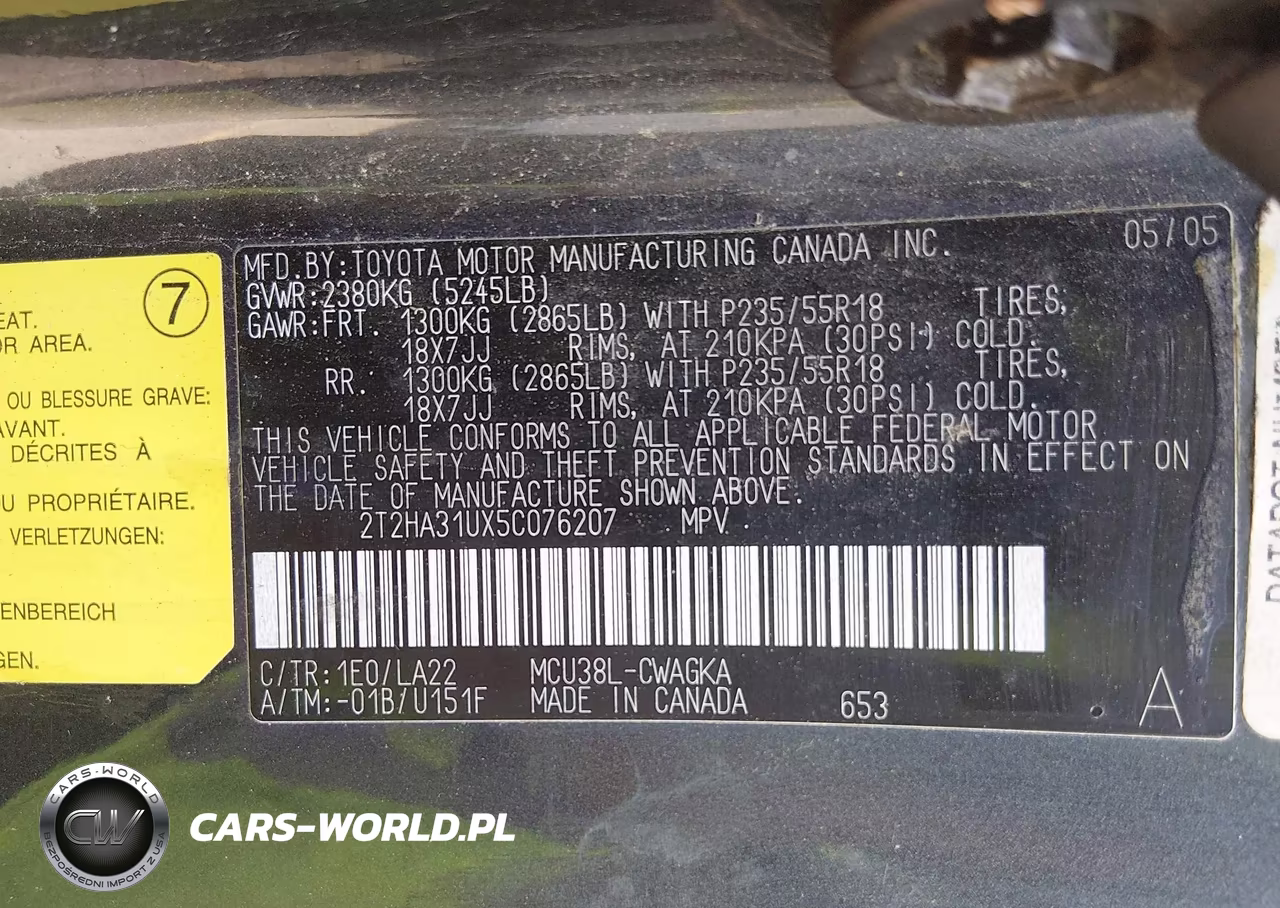 2005 Lexus Rx 330 VIN:2T2HA31UX5C076207 - 9