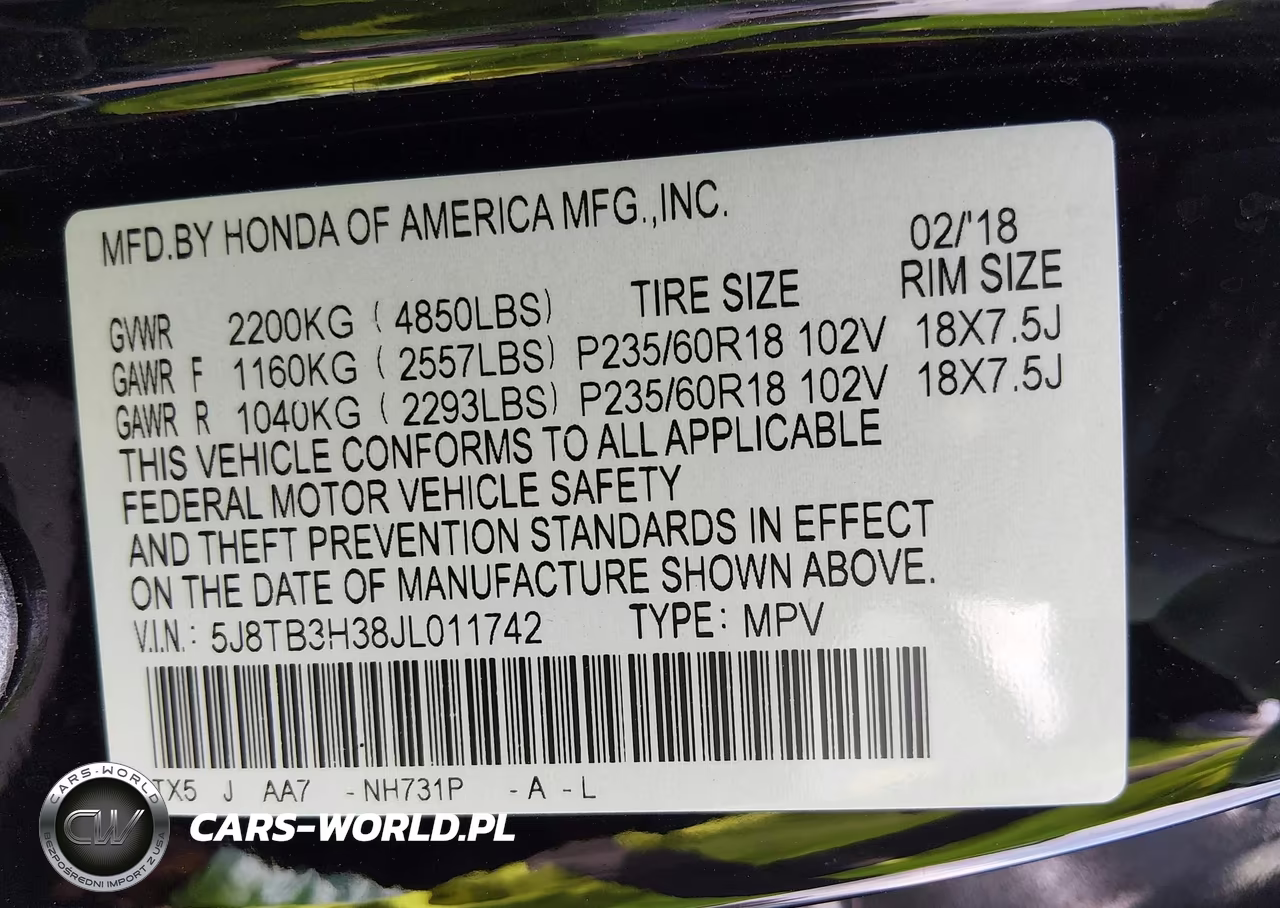 2018 Acura Rdx Acurawatch Plus Package VIN:5J8TB3H38JL011742 - 9