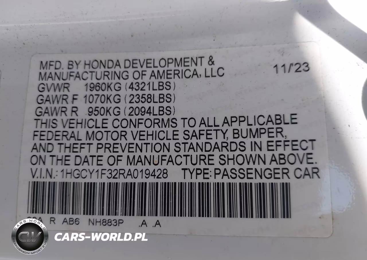 2024 Honda Accord Ex VIN:1HGCY1F32RA019428 - 9