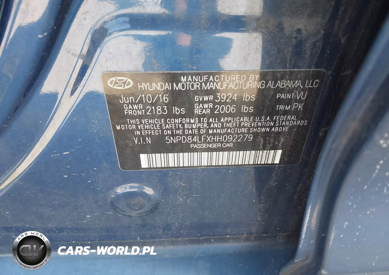 2017 Hyundai Elantra Se VIN:5NPD84LFXHH092279 - 9