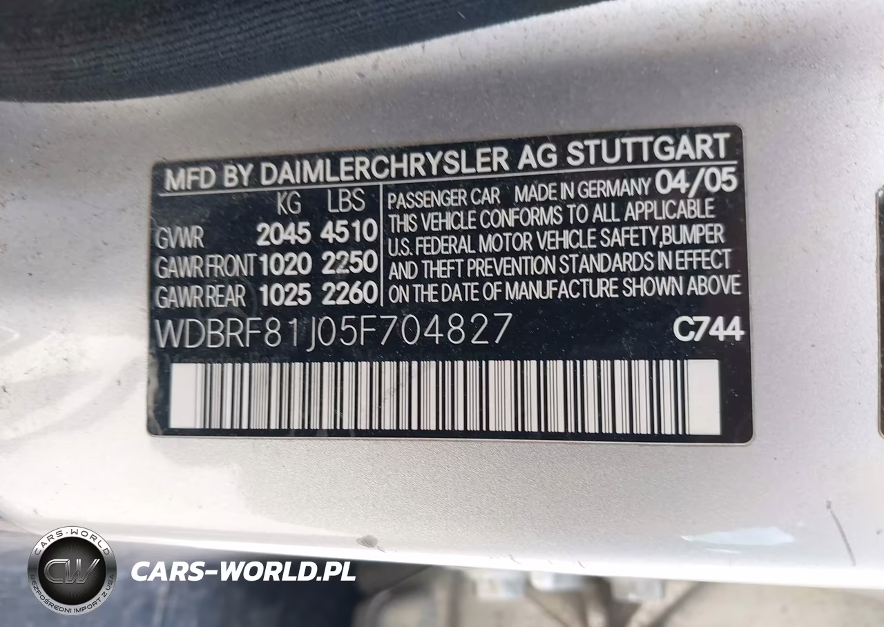2005 Mercedes-Benz C 240 Luxury 4Matic VIN:WDBRF81J05F704827 - 9