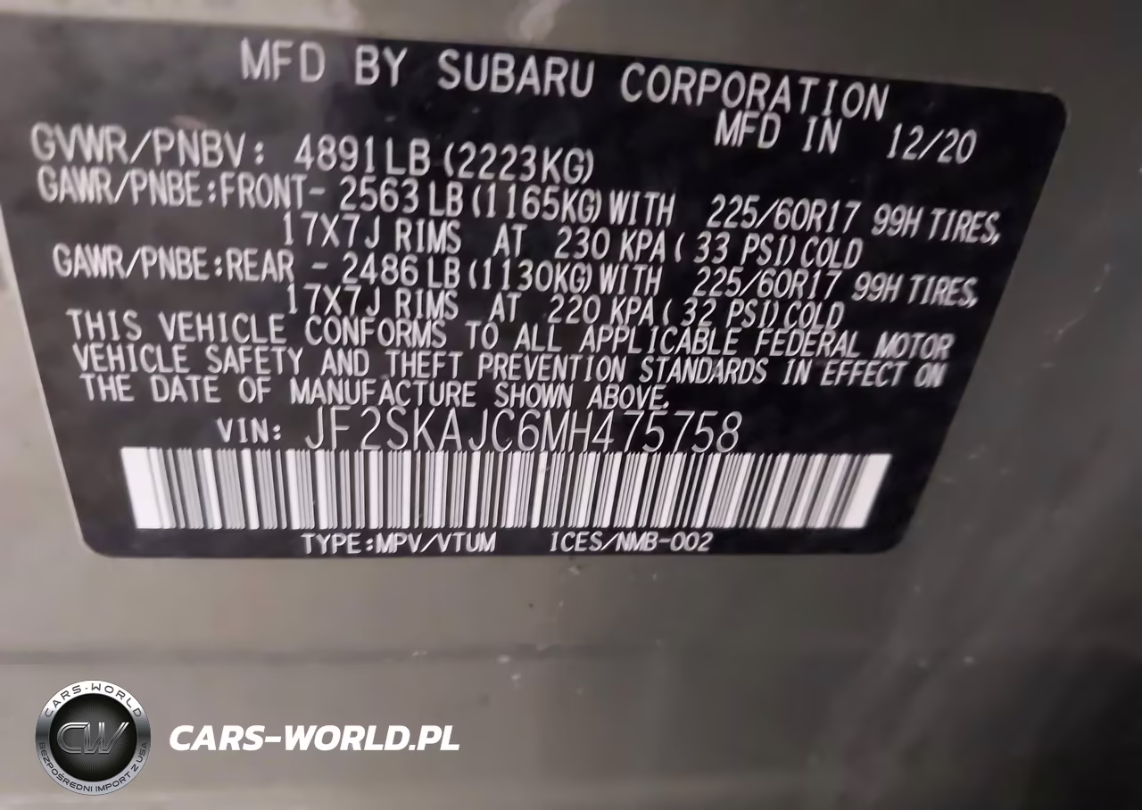 2021 Subaru Forester Premium VIN:JF2SKAJC6MH475758 - 9