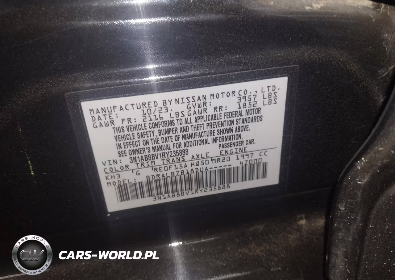 2024 Nissan Sentra S Xtronic Cvt VIN:3N1AB8BV1RY235888 - 9