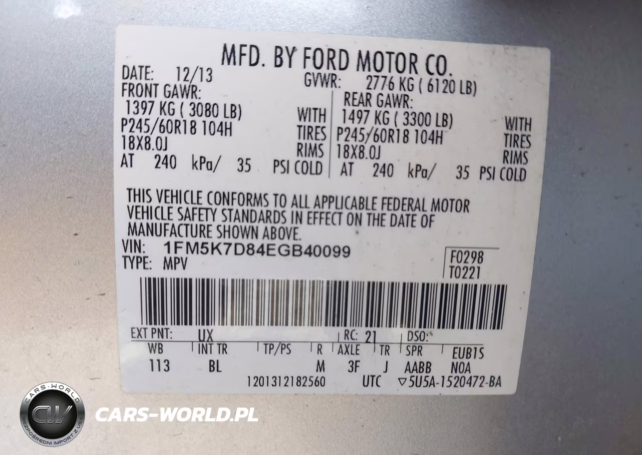 2014 Ford Explorer Xlt VIN:1FM5K7D84EGB40099 - 9