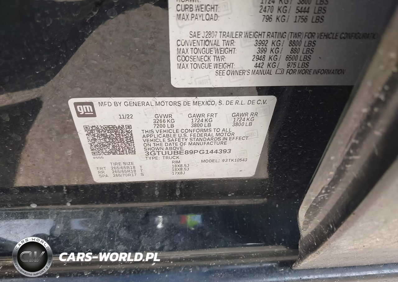 2023 GMC Sierra 1500 4Wd Short Box Sle VIN:3GTUUBE89PG144393 - 9