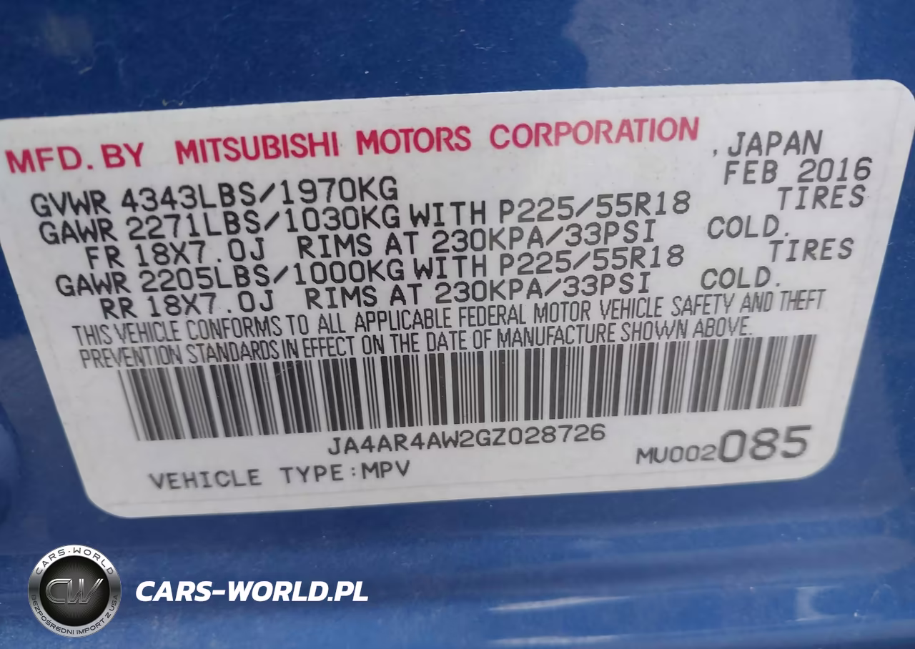 2016 Mitsubishi Outlander Sport 2.4 Sel VIN:JA4AR4AW2GZ028726 - 9