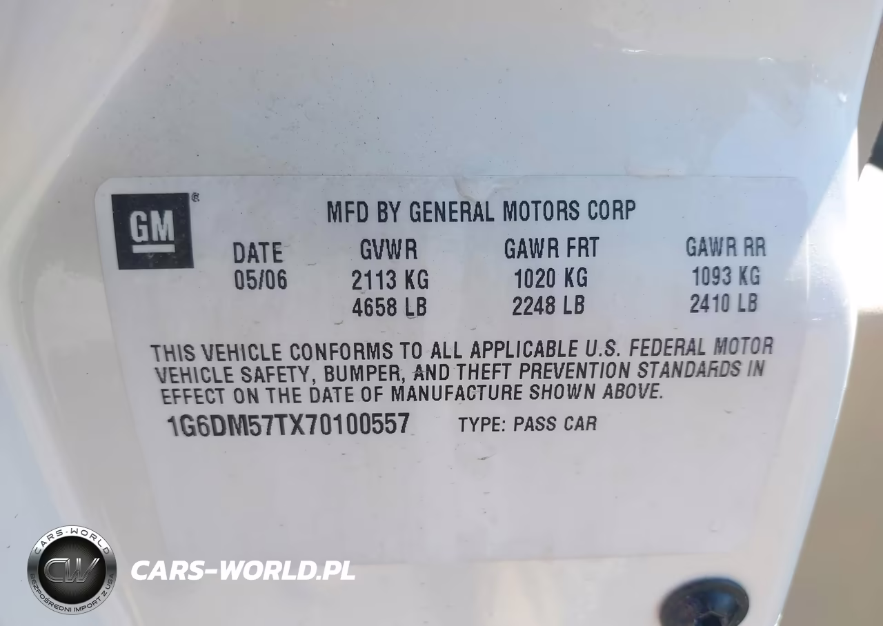 2007 Cadillac Cts Standard VIN:1G6DM57TX70100557 - 9