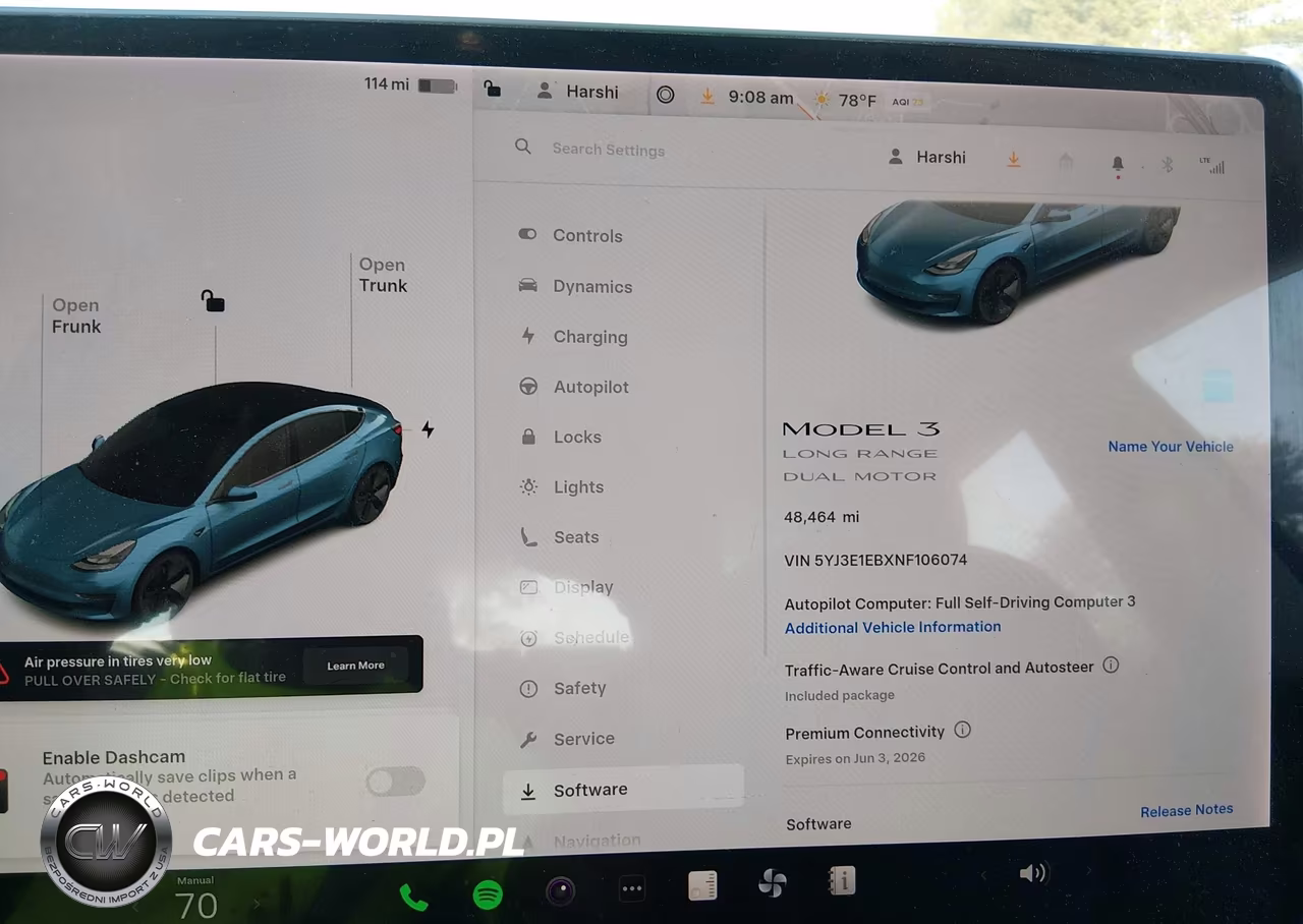 2022 Tesla Model 3 Long Range Dual Motor All-Wheel Drive VIN:5YJ3E1EBXNF106074 - 7