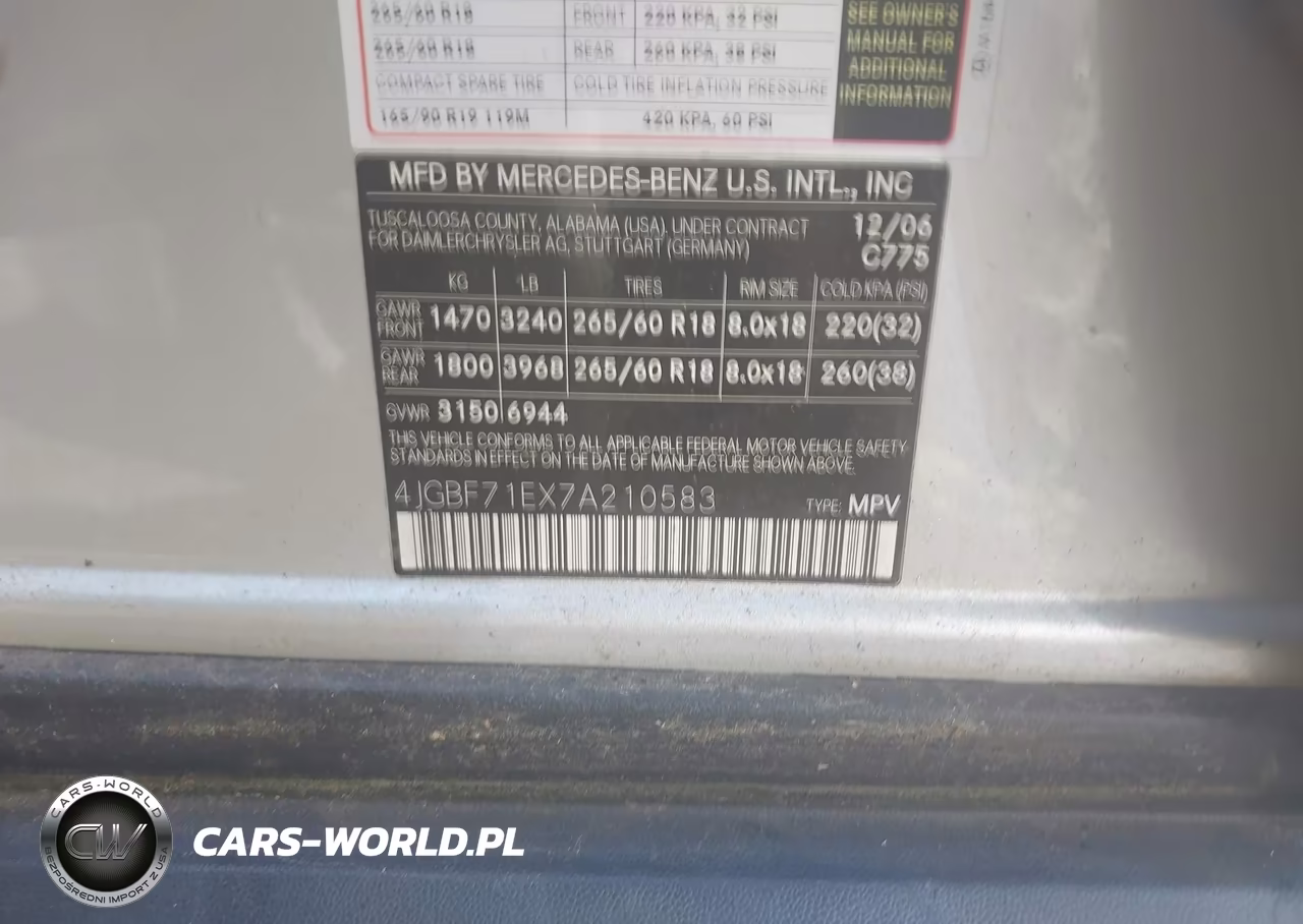 2007 Mercedes-Benz Gl 450 4Matic VIN:4JGBF71EX7A210583 - 9