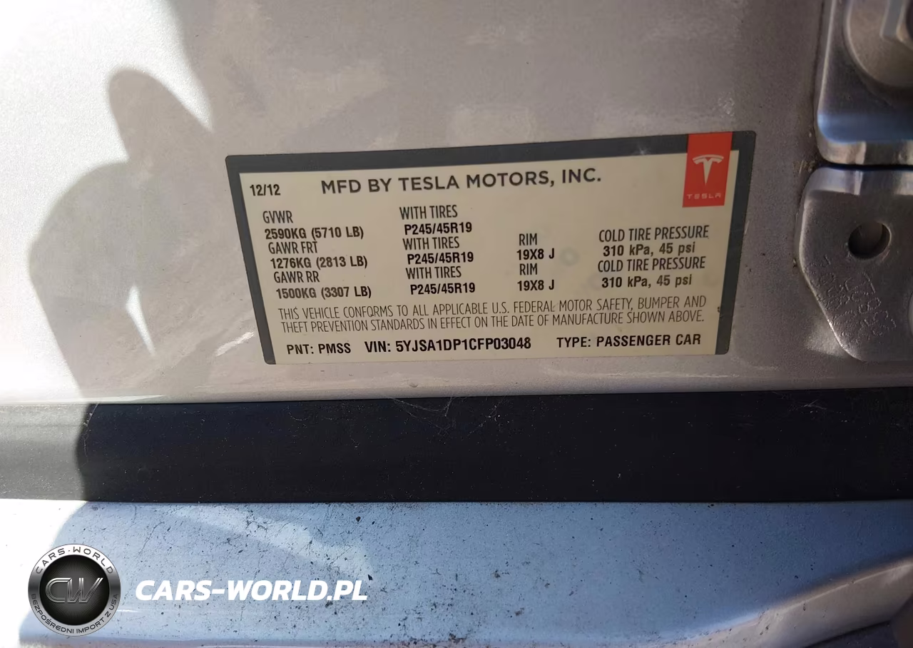 2012 Tesla Model S Performance-Signature Performance VIN:5YJSA1DP1CFP03048 - 9
