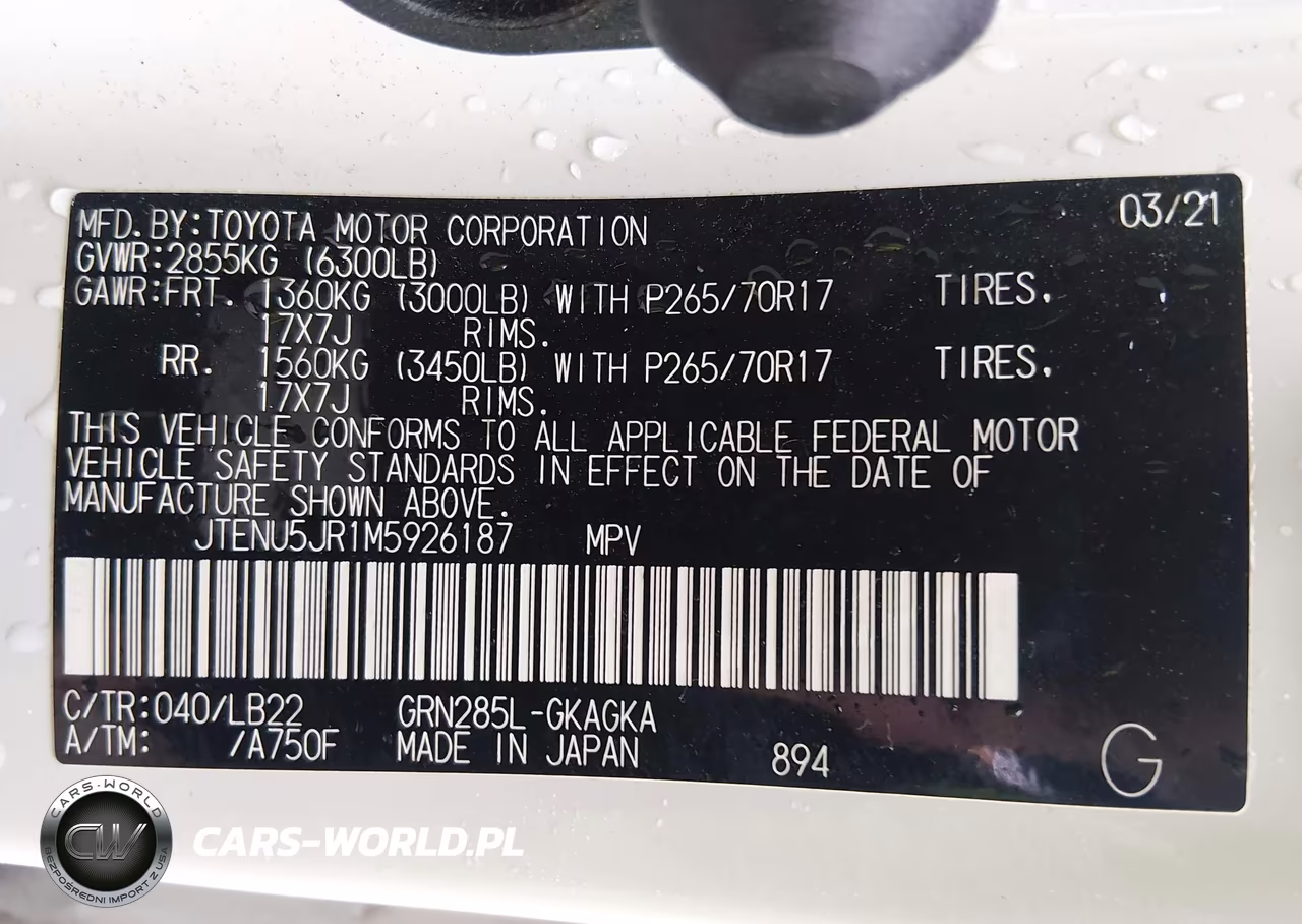 2021 Toyota 4Runner Sr5 Premium VIN:JTENU5JR1M5926187 - 9