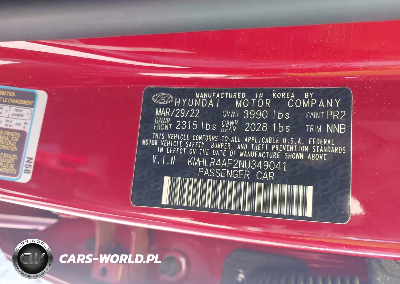 2022 Hyundai Elantra N Line VIN:KMHLR4AF2NU349041 - 9