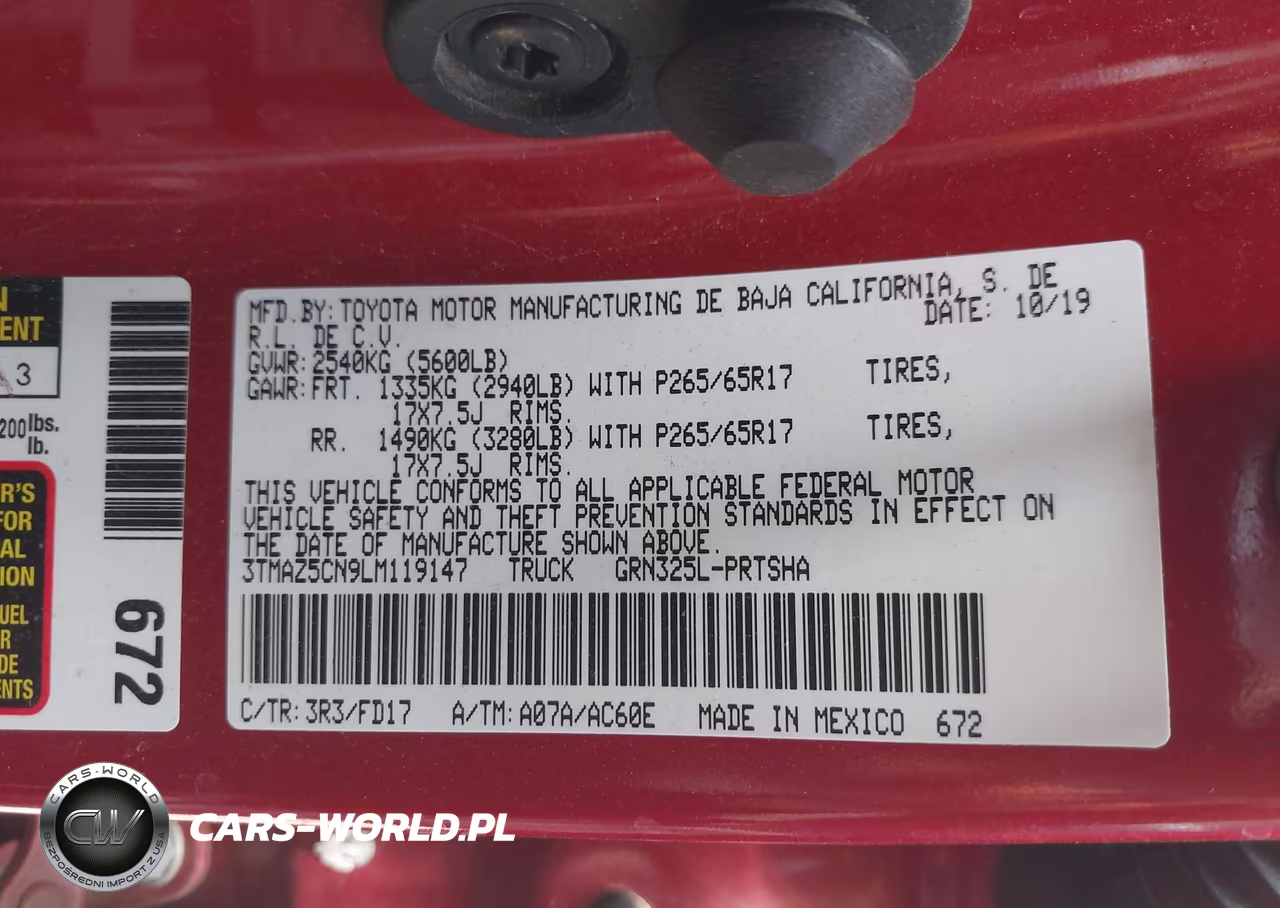 2020 Toyota Tacoma Trd Sport VIN:3TMAZ5CN9LM119147 - 9