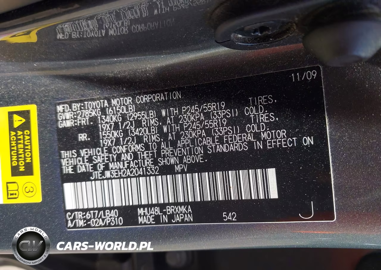 2010 Toyota Highlander Hybrid Limited V6 VIN:JTEJW3EH2A2041332 - 9