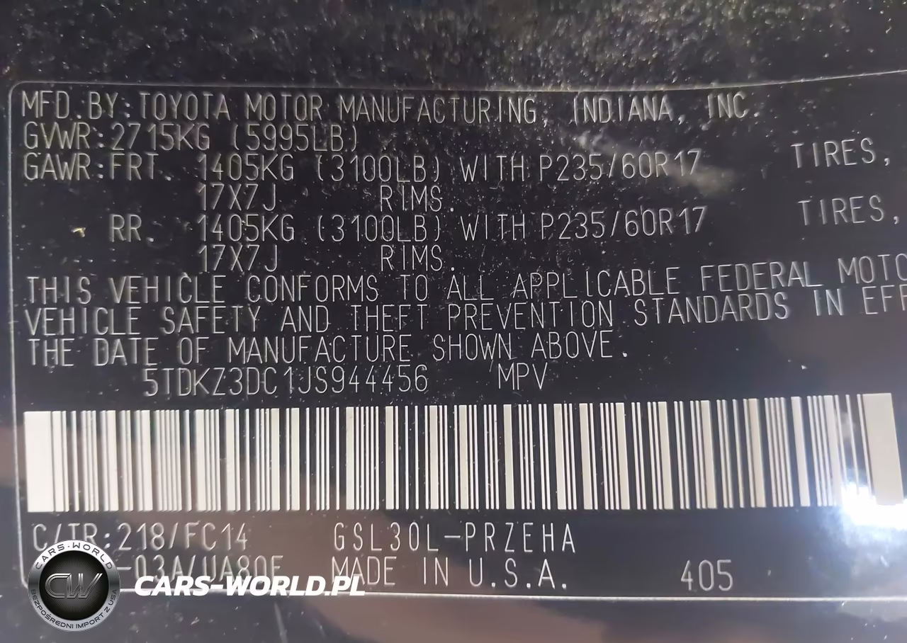 2018 Toyota Sienna Le 8 Passenger VIN:5TDKZ3DC1JS944456 - 9