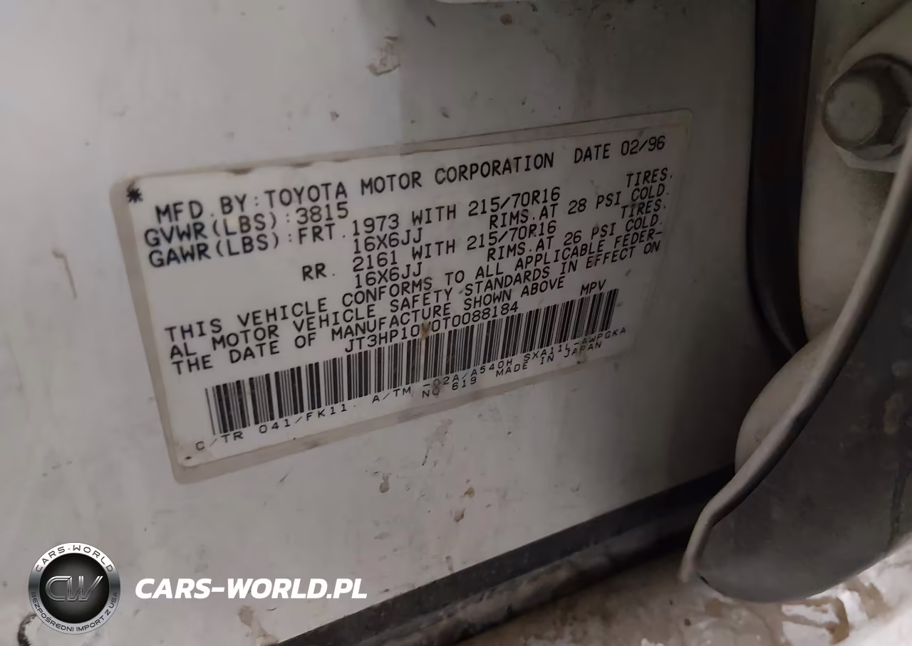 1996 Toyota Rav4 VIN:JT3HP10V0T0088184 - 9