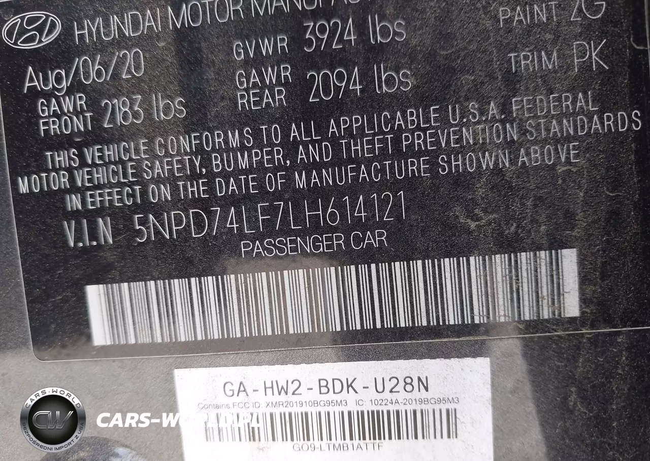 2020 Hyundai Elantra Se VIN:5NPD74LF7LH614121 - 9