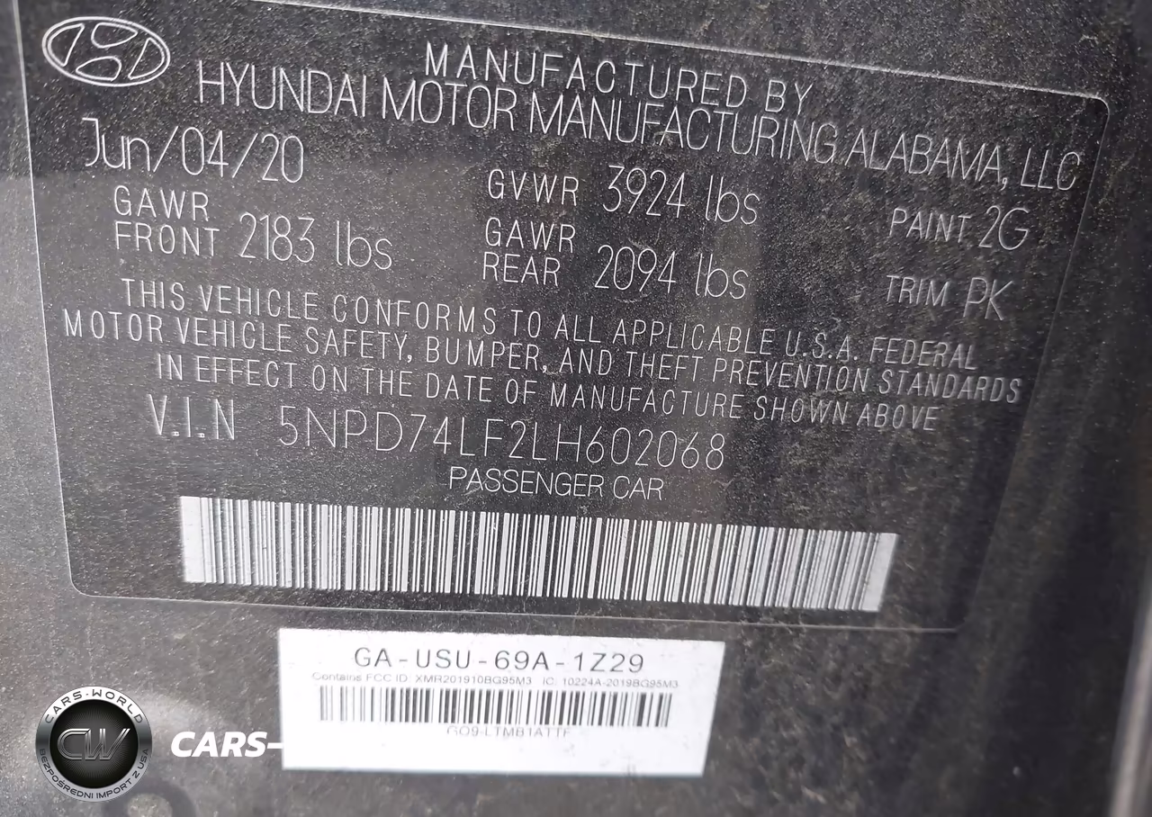 2020 Hyundai Elantra Se VIN:5NPD74LF2LH602068 - 9