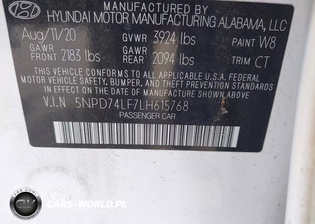 2020 Hyundai Elantra Se VIN:5NPD74LF7LH615768 - 9