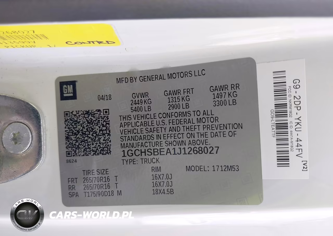 2018 Chevrolet Colorado Wt VIN:1GCHSBEA1J1268027 - 9