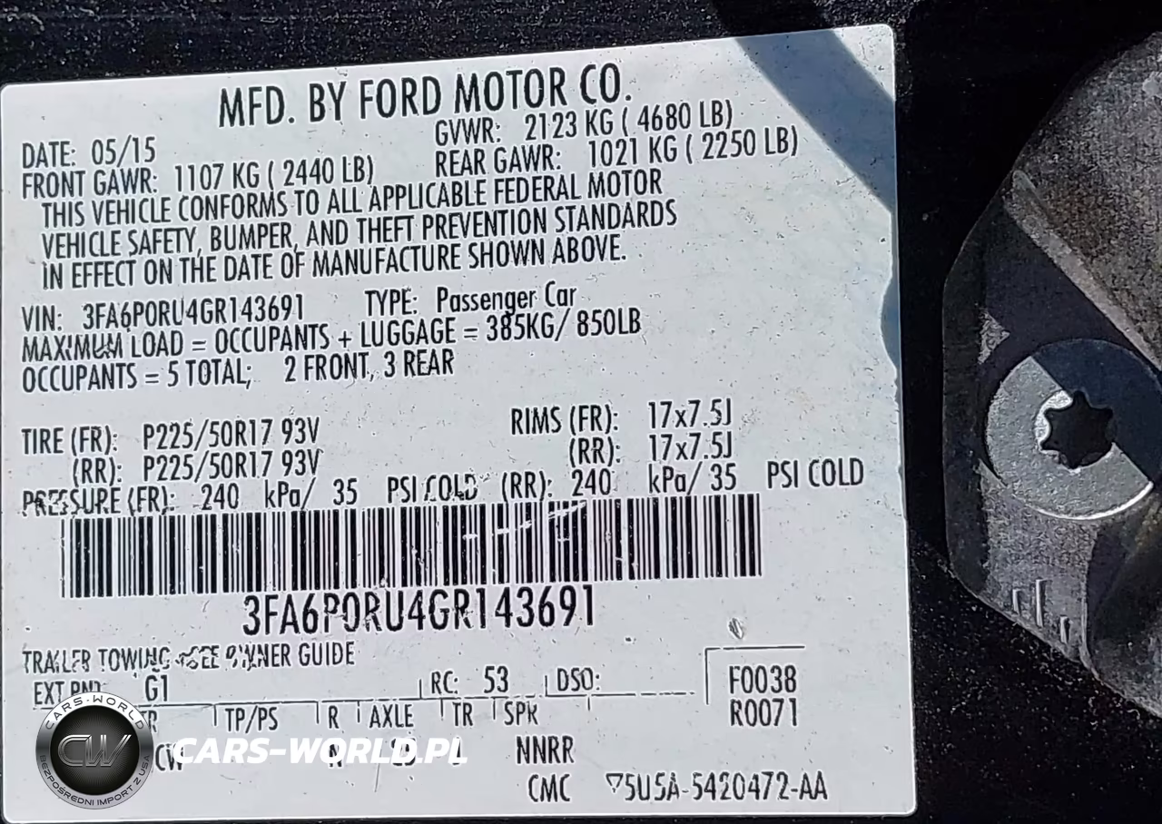 2016 Ford Fusion Hybrid Titanium VIN:3FA6P0RU4GR143691 - 9