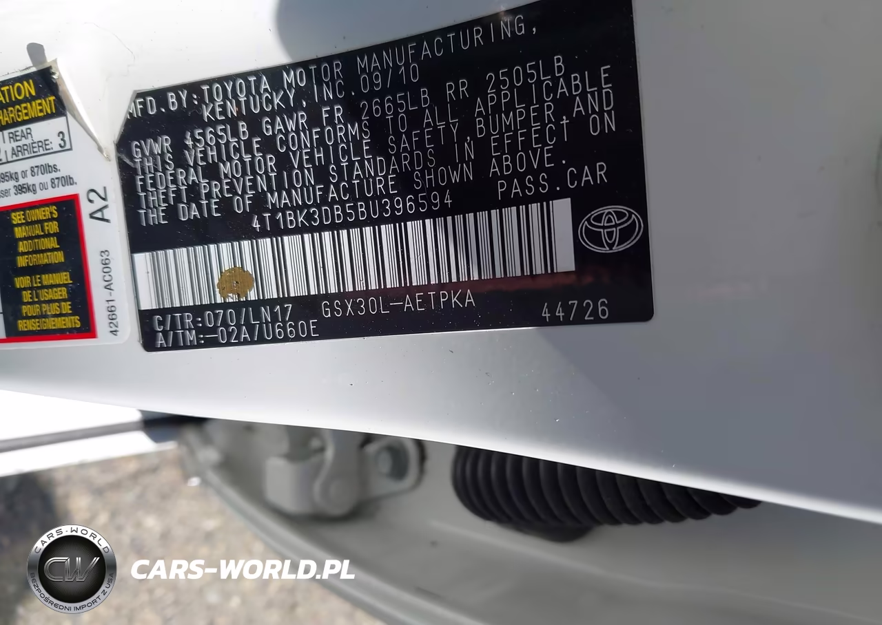 2011 Toyota Avalon Limited VIN:4T1BK3DB5BU396594 - 9