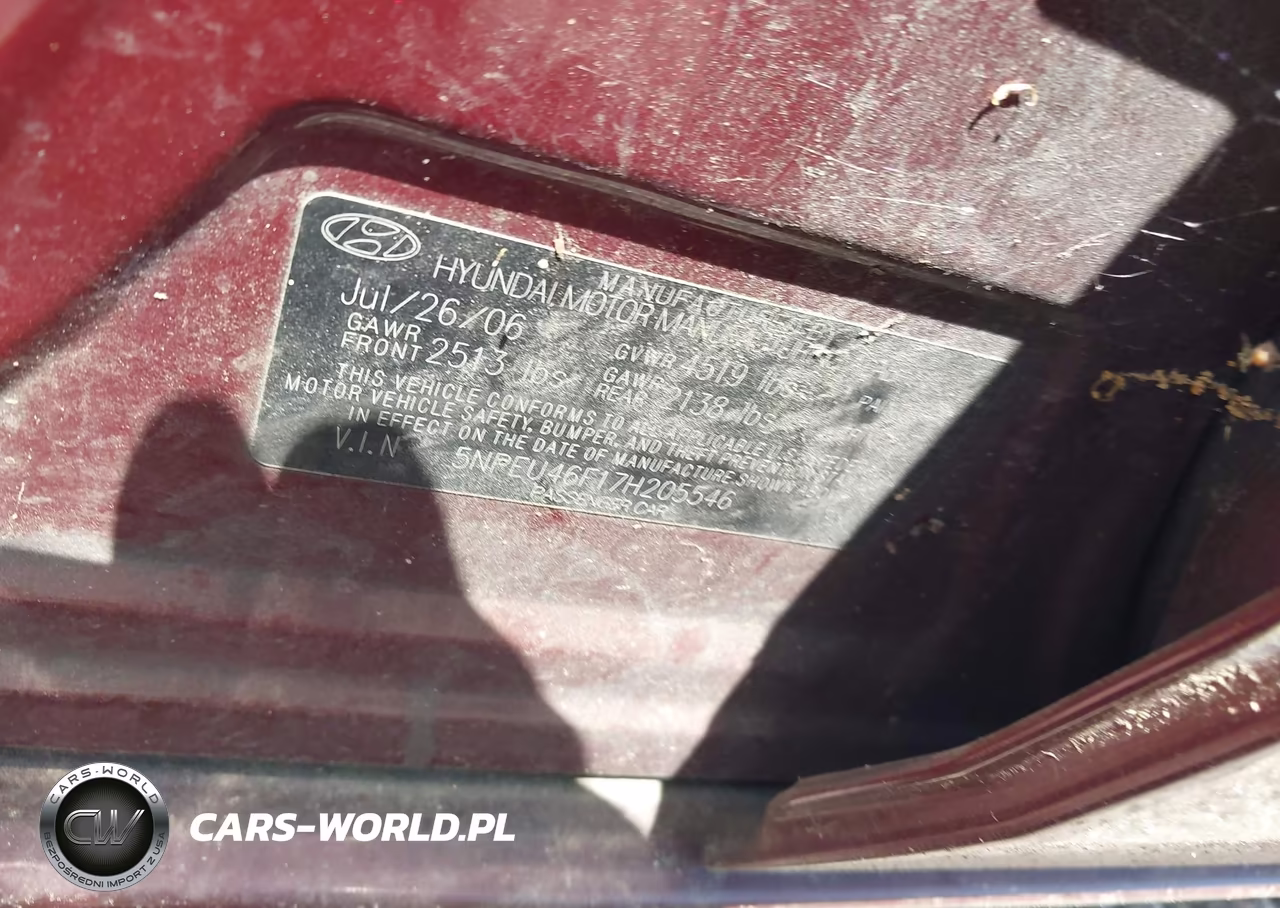 2007 Hyundai Sonata VIN:5NPEU46F17H205546 - 9