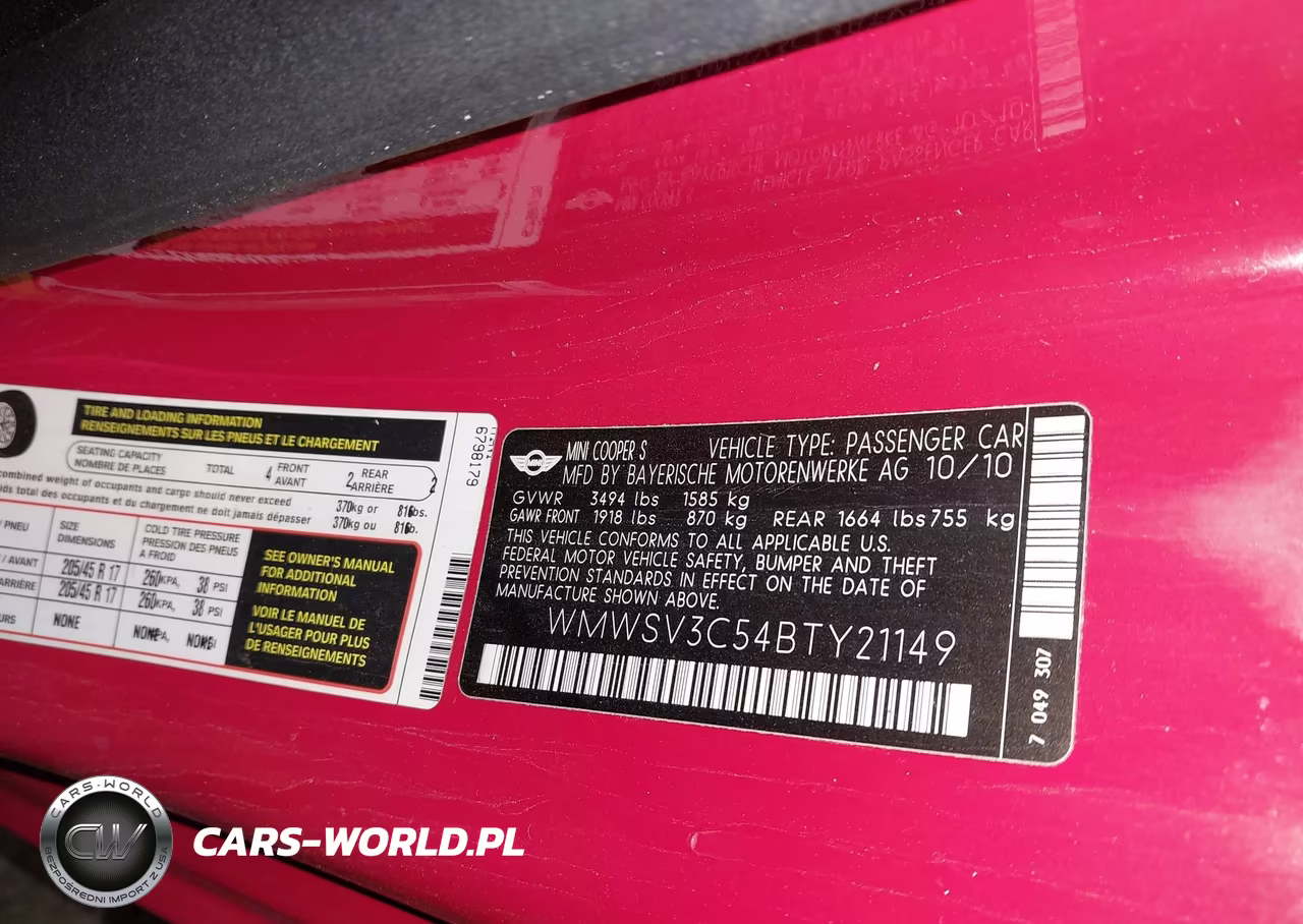 2011 Mini Cooper S VIN:WMWSV3C54BTY21149 - 9