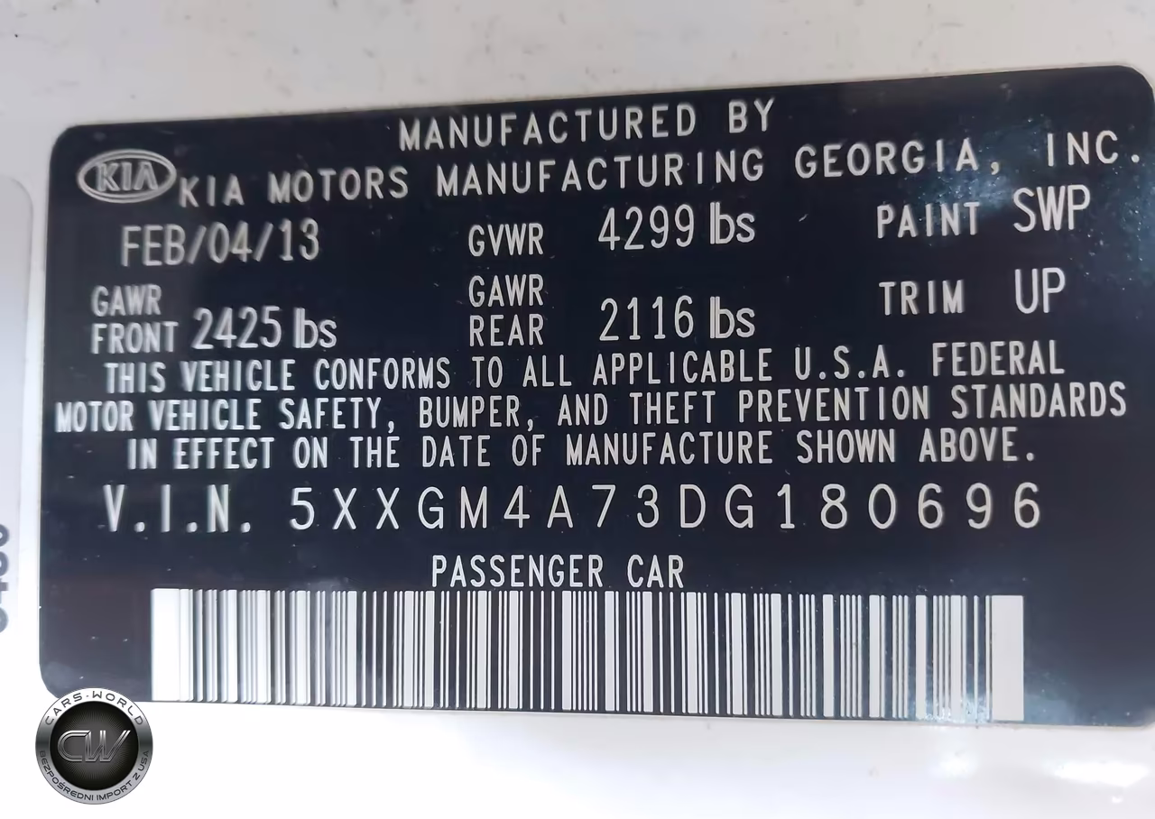 2013 Kia Optima Lx VIN:5XXGM4A73DG180696 - 9