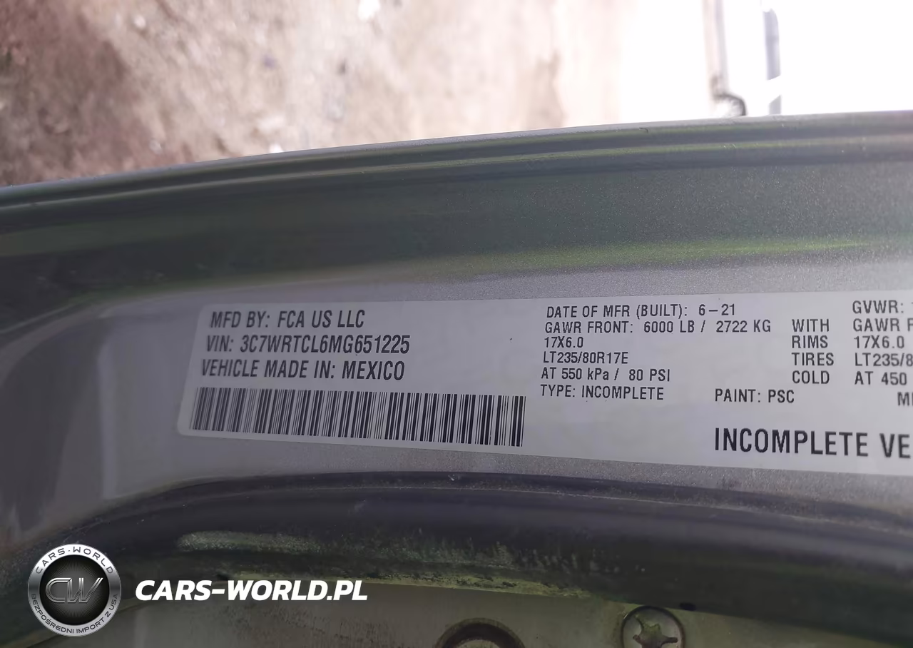 2021 Ram 3500 Chassis Tradesman-Slt-Laramie-Limited VIN:3C7WRTCL6MG651225 - 8
