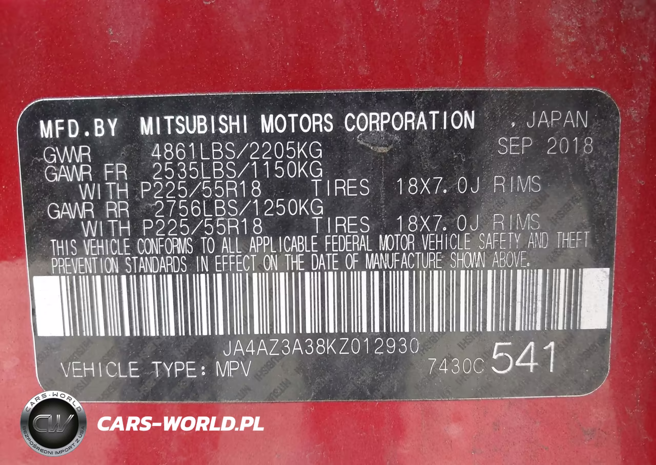 2019 Mitsubishi Outlander Es VIN:JA4AZ3A38KZ012930 - 9