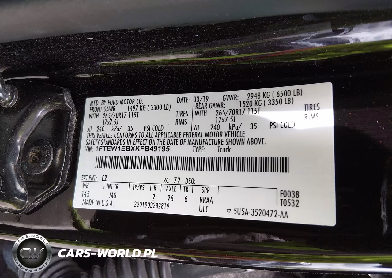 2019 Ford F-150 Xlt VIN:1FTEW1EBXKFB49195 - 9