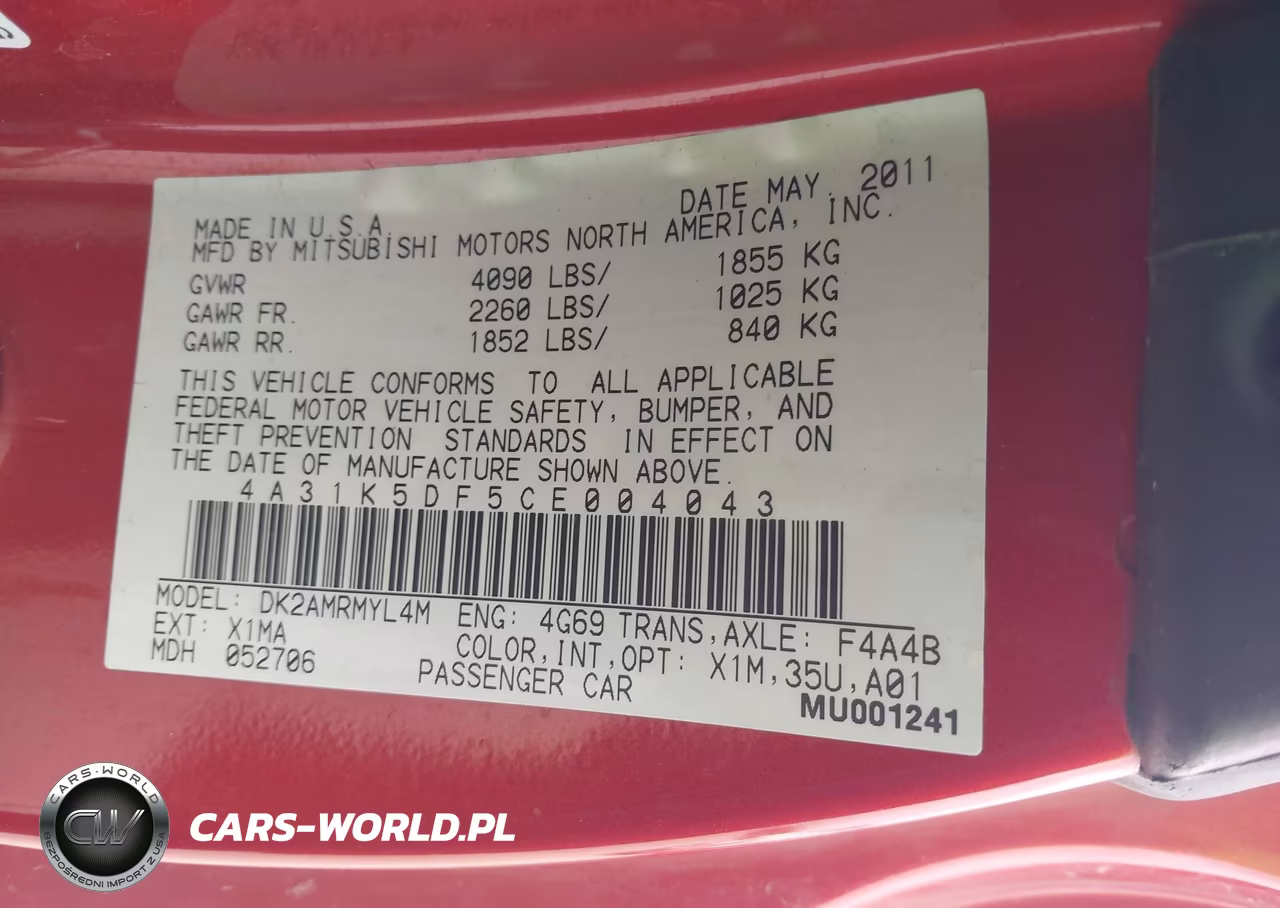 2012 Mitsubishi Eclipse Gs-Gs Sport-Se VIN:4A31K5DF5CE004043 - 9