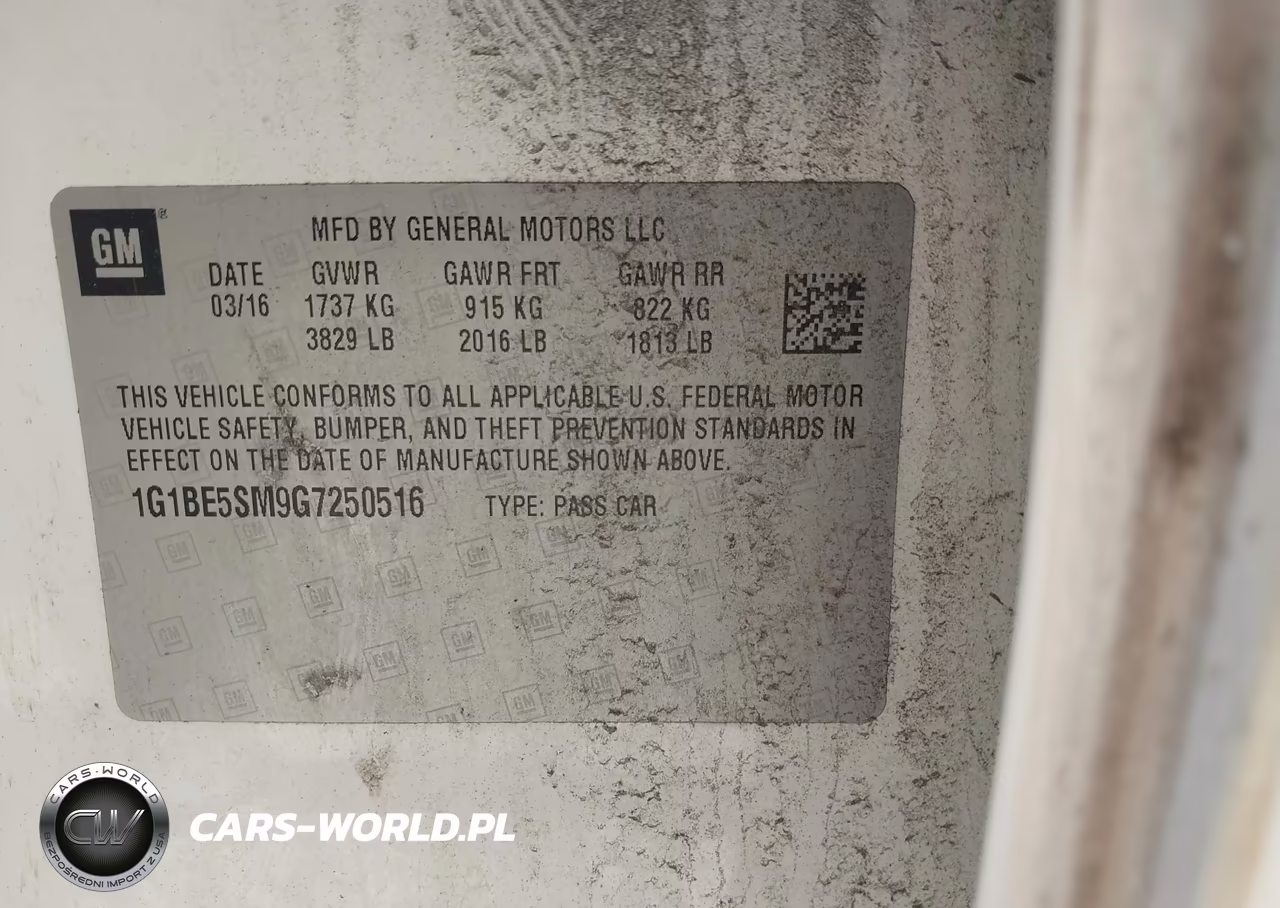 2016 Chevrolet Cruze Lt Auto VIN:1G1BE5SM9G7250516 - 9