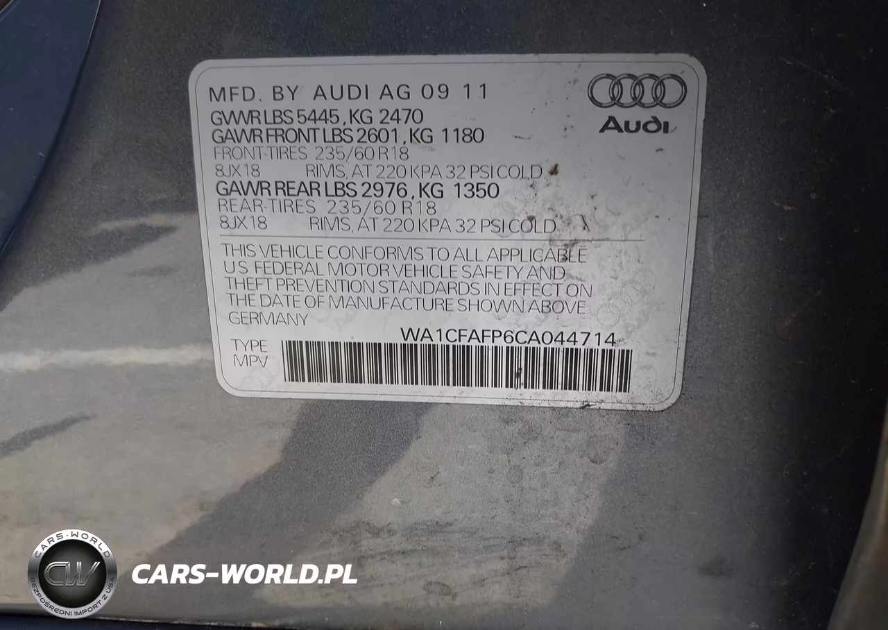 2012 Audi Q5 2.0T Premium VIN:WA1CFAFP6CA044714 - 9