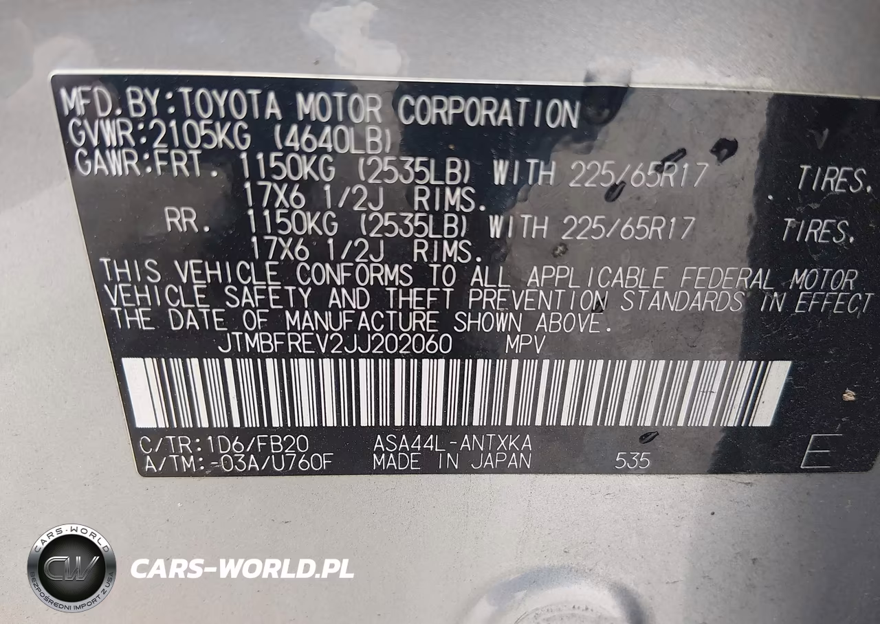 2018 Toyota Rav4 Le VIN:JTMBFREV2JJ202060 - 9