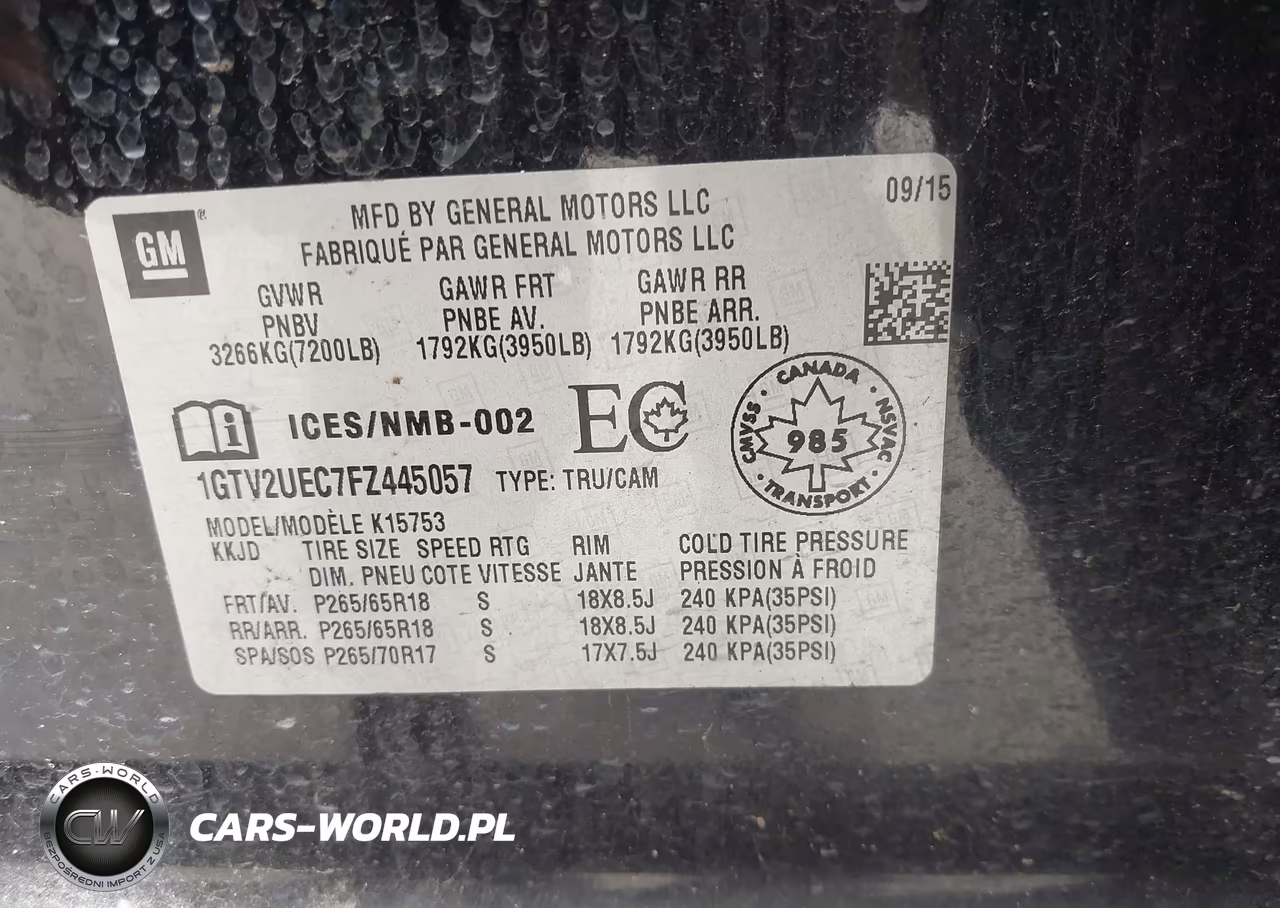 2015 GMC Sierra 1500 Sle VIN:1GTV2UEC7FZ445057 - 9