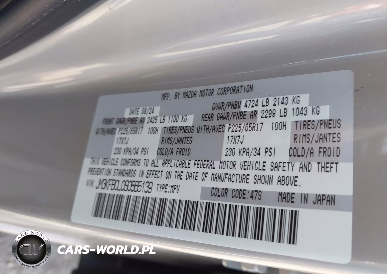 2025 Mazda Cx-5 2.5 S Preferred VIN:JM3KFBCL0S0565139 - 9